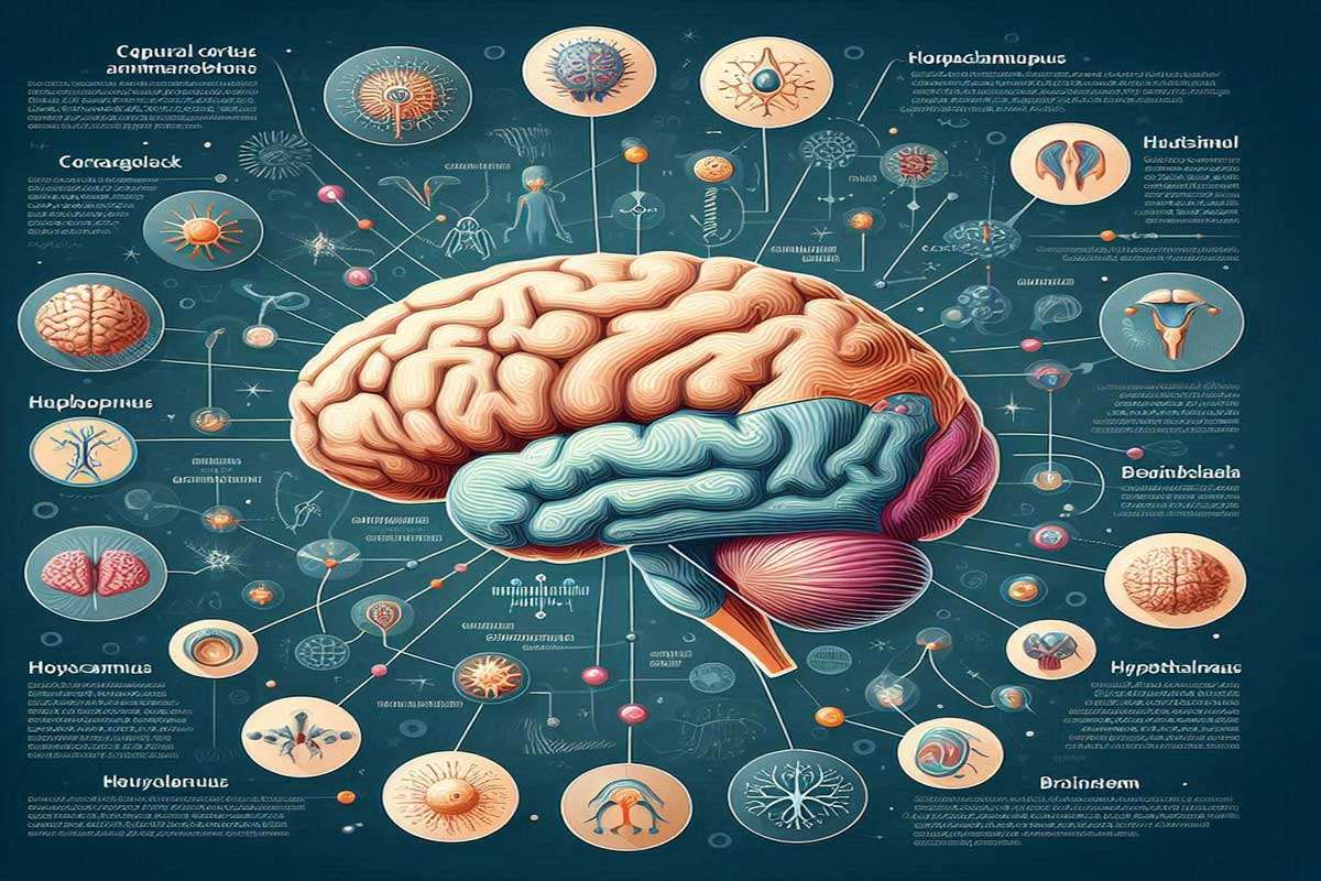 تصویری انیمیشنی از مغز انسان را می بینید