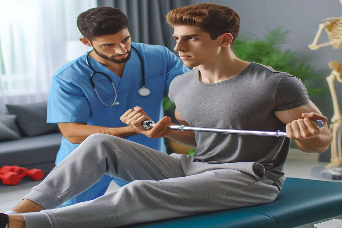 بیمار با پشتکار و تلاش، در حال طی کردن مراحل درمانی خود است
