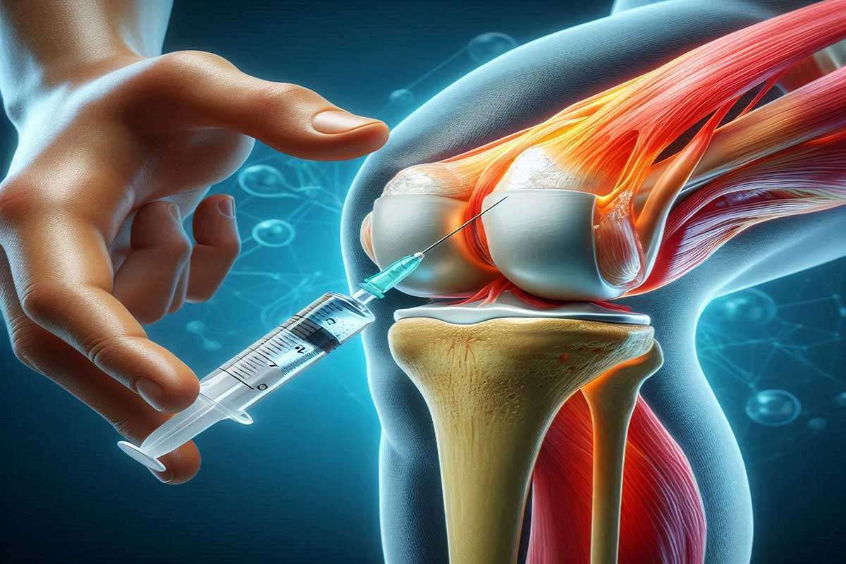 تزریق آمپول و مواد پلاسما به زانو