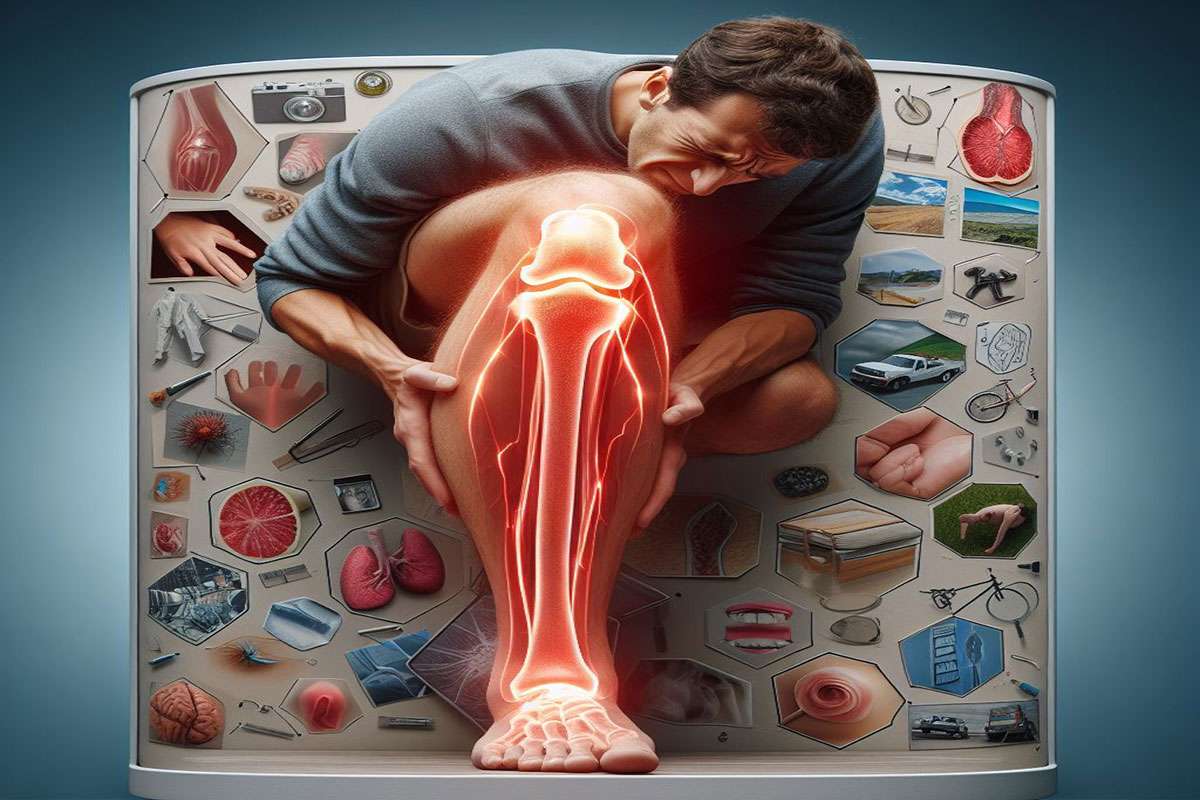 درد پای بیمار از زانو به پایین 