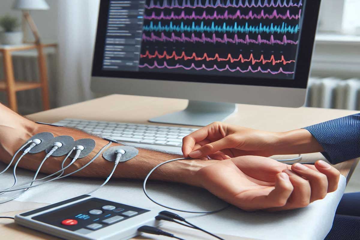 نمایش نتایج تست EMG روی مانیتور
