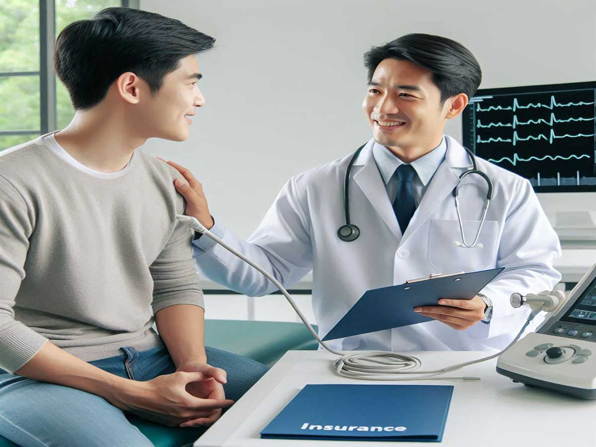 پزشک در حال توضیح شرح حال بیمار