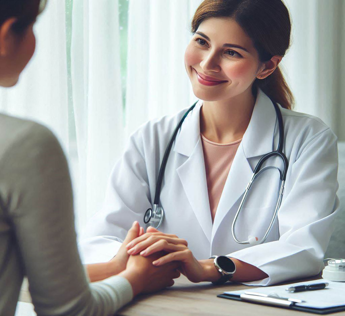 پزشک در حال معاینه بیمار مبتلا به ام اس
