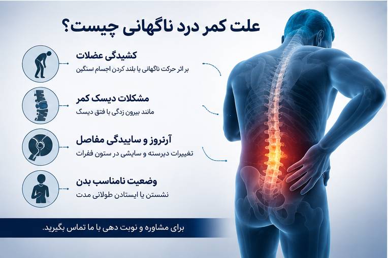 علت کمر درد ناگهانی چیست؟
